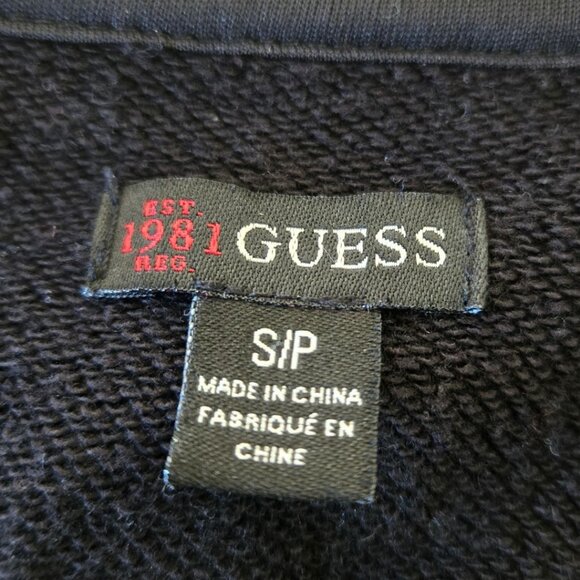 Guess Black Studded Bomber Jacket Zipper Closure & Pockets Womens Small - Picture 6 of 7